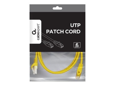 GEMBIRD patchcord kat 6 zalewane końcówki 2m żółty