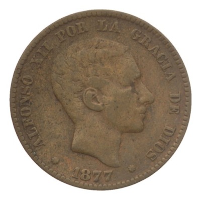 [M11010] Hiszpania 10 centimos 1877
