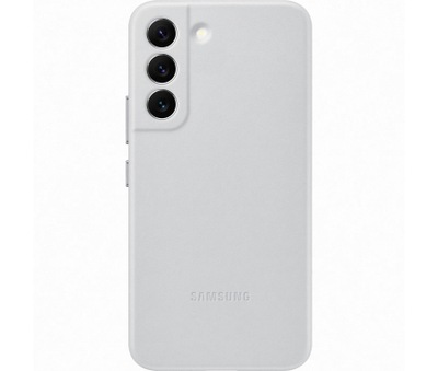 Samsung Skórzane etui na tył - S22 5G EF - jasnoszare