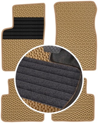 HYUNDAI CUPÉ I 1999-2002 ALFOMBRILLAS GOMA PARA COCHE EVA COLOR BEIGE  