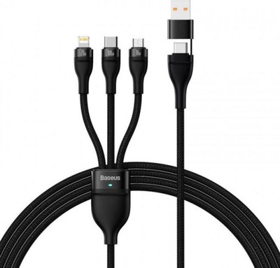 Kabel Baseus Flash 3w1 USB-C, micro USB, Lightning 100W