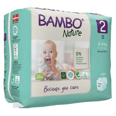 Bambo Nature: pieluchy jednorazowe Mini 2 S 3-6 kg