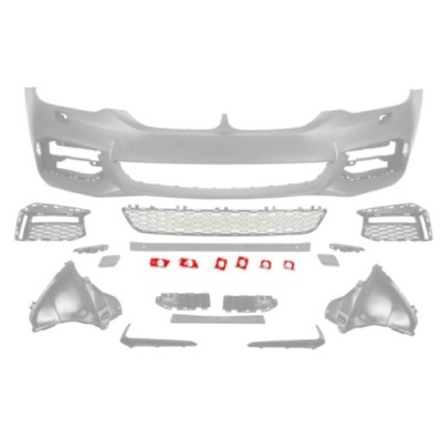 Бампер bmw 5 09.16- білий фото №1