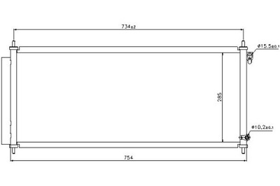 Конденсатор радіатор кондиціонера nissens +gratisy фото №1