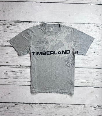 TIMBERLAND KOSZULKA MĘSKA T-SHIRT SZARA LOGO