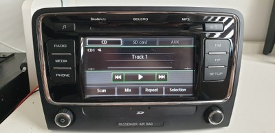 RADIO CD SKODA SUPERB BOLERO SD DOTYKOWE KOD