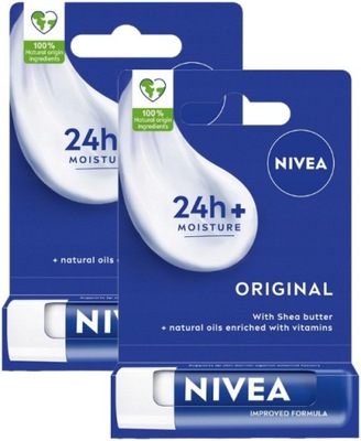 Pomadka ochronna do ust 2x NIVEA Original Care Zestaw