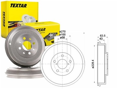 TEXTAR KOMPLEKTAS BEBNOW STABDŽIŲ 26740FA000 26340 