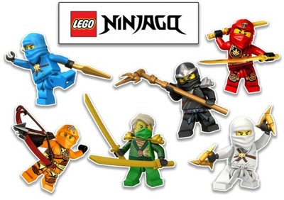 LEGO NINJAGO GOTOWA DEKORACJA Z OPŁATKA /WYCIĘTE