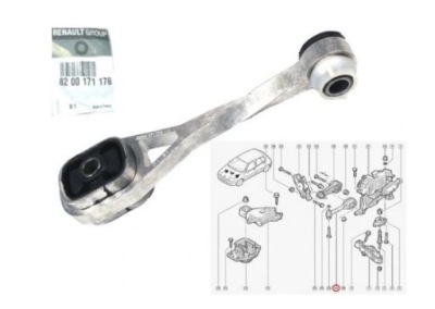 Подушка двигателя задняя clio ii thalia 1.2 1.4 1.6 16v oryg фото №1