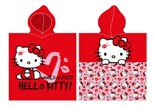 PONCZO Z KAPTUREM Hello Kitty Ręcznik