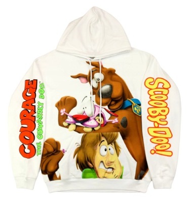 $50 SCOOBY-DOO! Bluza męska z kapturem r. M Biała