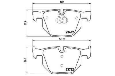 BREMBO ZAPATAS DE FRENADO BMW X5 E70 07-13 PARTE TRASERA BREMB  