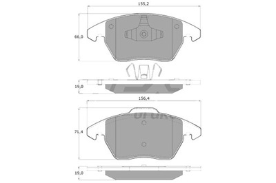 TOMEX BRAKES КОЛОДКИ ТОРМОЗНЫЕ PEUGEOT 307 03- 2.0HDI