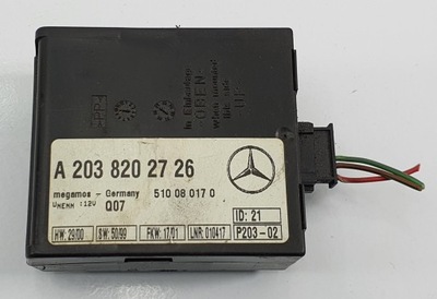 MODUŁ БЛОК УПРАВЛІННЯ ALARMU MERCEDES W203 A2038202726