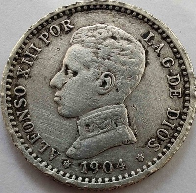 2011 - Hiszpania 50 centymów, 1904 ag
