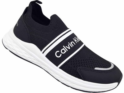 CALVIN KLEIN SLIP-ON BUTY WSUWANE CZARNE DZIECIĘCE