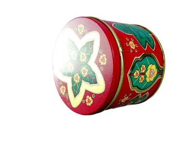 STARA METALOWA PUSZKA PO HERBACIE NRD