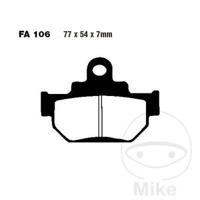 КОЛОДКИ ГАЛЬМІВНІ ПЕРЕДНЯ / ЗАДНЄ EBC FA106TT