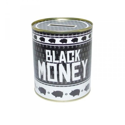 Skarbonka puszka metalowa BLACK MONEY