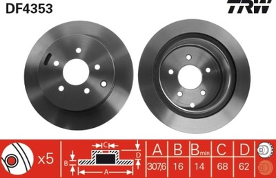 TRW DF4353 DISCO DE FRENADO  