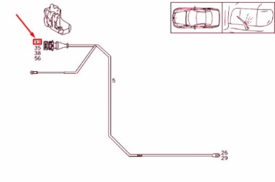 Mb slk r170 headlamp омивач насос pin втулка housing a0055455426 фото №1
