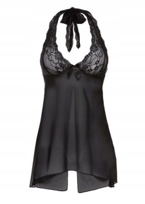 KOSZULKA NOCNA CZARNA TIULOWA 2G5B12 Bonprix 40