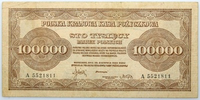 + Polska - BANKNOT - 100000 Marek Polskich 1923 - Seria A - STAN !