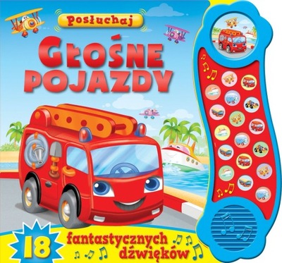 Głośne POJAZDY 18 odgłosów |kartonowa| DŹWIĘKOWA