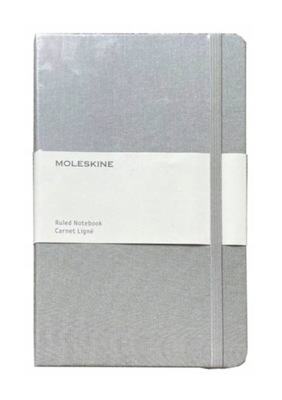 Moleskine A5 grey twarda oprawa szara tkanina z gumką notatnik classic hard