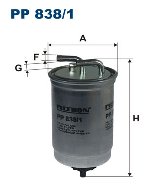 FILTRO COMBUSTIBLES FILTRON PP838/1 WK8453  