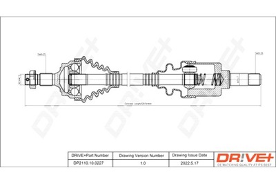 DRIVE+ DEMI-AXE D'ENTRAÎNEMENT CITROEN BERLINGO 1.8 1.9 96- L - milautoparts-fr.ukrlive.com