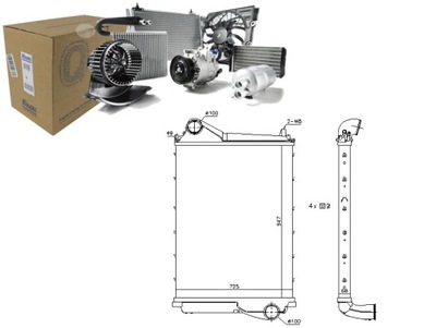 INTERCOOLER DIÁMETRO WEJSC 100 MM VOLVO FM FM II FM 3 FMX II FMX  