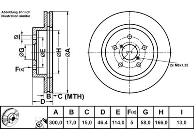 Ate гальмівні диски гальмівні 2szt. задня subaru legacy vi levorg outback фото №1