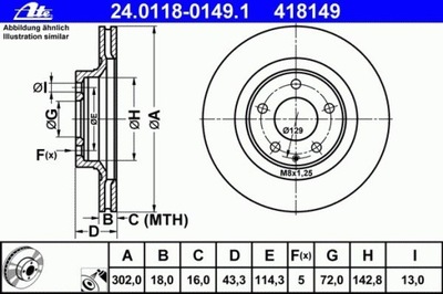 DISCO DE FRENADO MAZDA RX8 03- PARTE TRASERA  