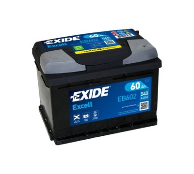 АККУМУЛЯТОР EXIDE EXCELL 12V 60AH 540A P+ EB602