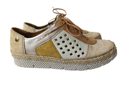 Półbuty espadryle Maciejka 03339-44 żółte roz 38