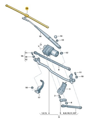 NUEVO ORIGINAL AUDI CON LIMPIAPARABRISAS LIMPIAPARABRISAS PARTE DELANTERA KPL.