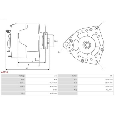 GENERATORIUS AS-PL A0133 