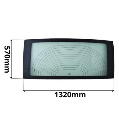 Скло задня cała w кришка fiat doblo i 01-2010 0425 фото №1