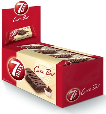 Baton 7 DAYS Cocoa CAKE BAR Kakaowy 16 x 32g