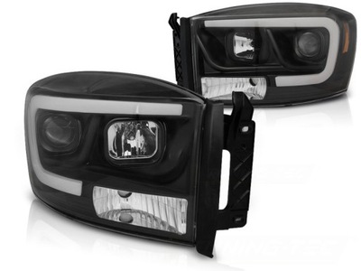 ŽIBINTAI PRIEKINIAI DODGE RAM 06-08 TUBE LIGHT BLACK 