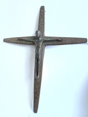 Krucyfiks krzyż z brązu