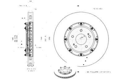 BREMBO 09.A193.13 ДИСК ТОРМОЗНОЙ