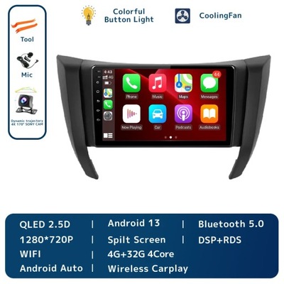 PARA NISSAN NAVARA FRONTIER NP300 4 D23 2014-2021 RADIO DE AUTOMÓVIL BEZPRZEWODOWY CARPLAY  