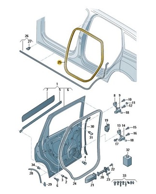 FORRO DE PUERTA WEW. PARTE TRASERA LEWA/PRAWA AUDI Q7  