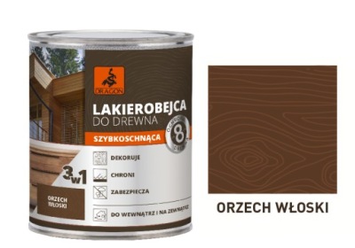 Lakierobejca 3w1 do drewna Dragon 2,5 l Orzech wło