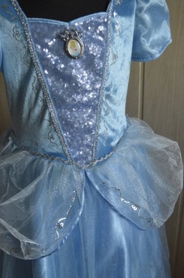 Disney - cudowna suknia księżniczki Kopciuszek 7-8 lat