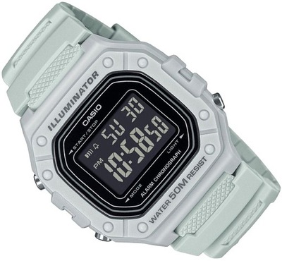 ORYGINALNY CYFROWY ZEGAREK SPORTOWY CASIO W-218H-8BVEF ALARM STOPER LED BOX