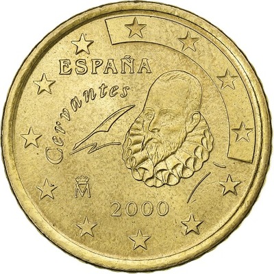 Hiszpania, Juan Carlos I, 50 Euro Cent, 2000, Madr